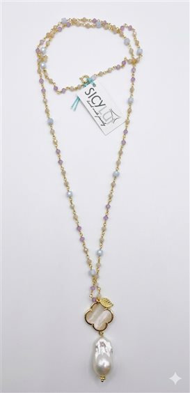 Collana Sicylui Donna in Argento 1478C01-BEIGE - 1478C01-BEIGE